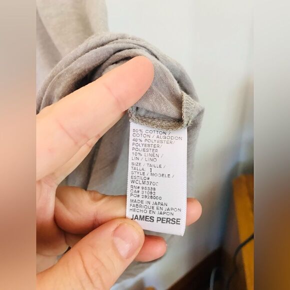 James perse | beige collared thin knit top - Picture 3 of 5